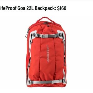 NWOT LifeProof Goa 22L Red Backpack